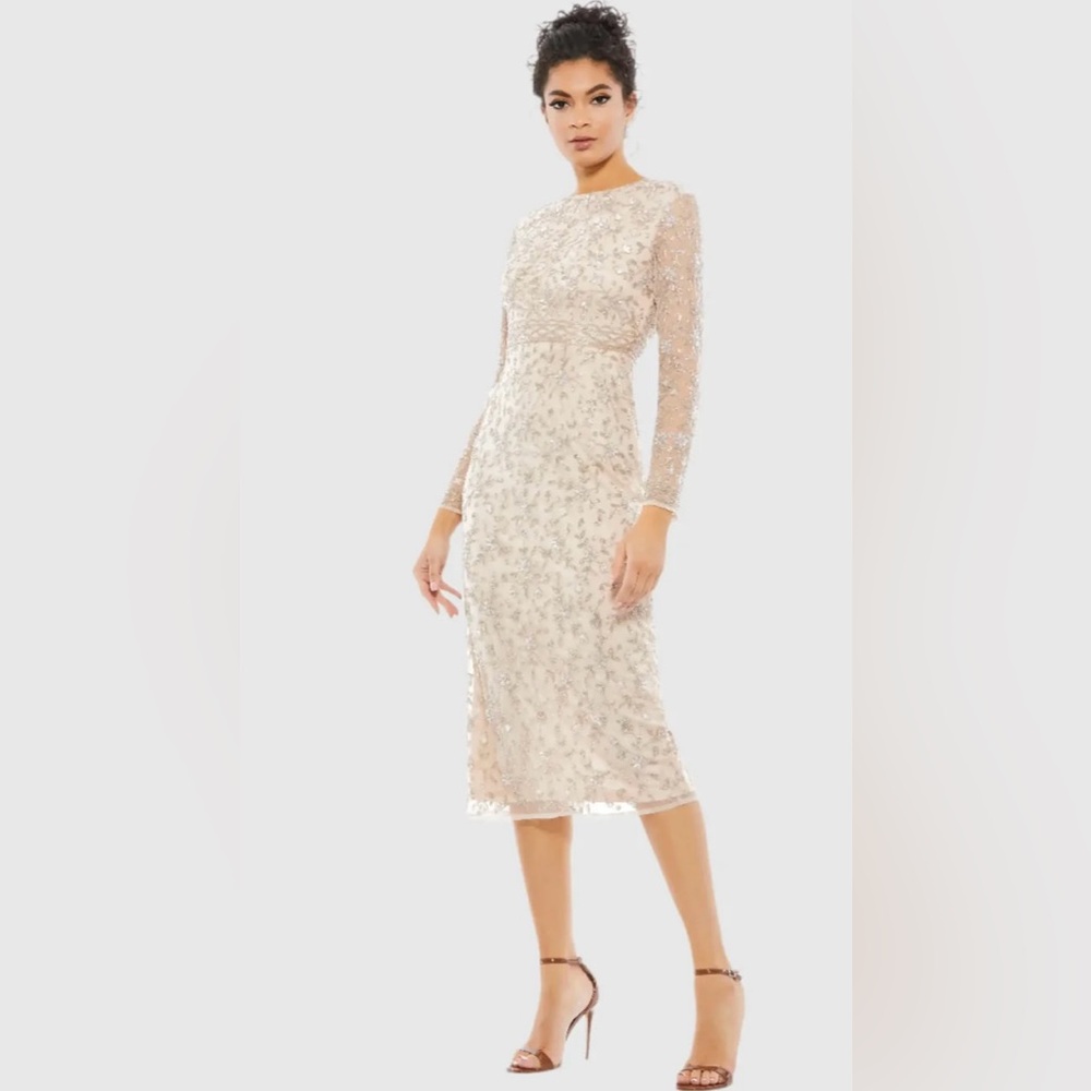 Mac Duggal 10812 Elegant Porcelain Midi Dress 16